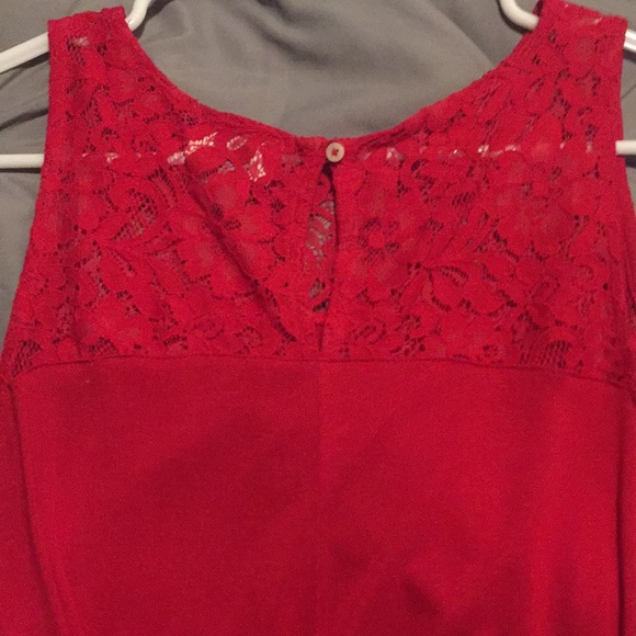 Old navy Red lace yoke swing tank - nwot - Picture 5 of 6